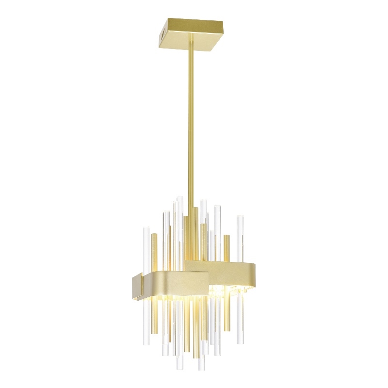 CWI Lighting Millipede Integrated LED Metal Mini Pendant in Satin Gold