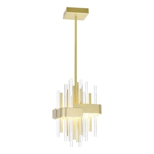 CWI Lighting Millipede Integrated LED Metal Mini Pendant in Satin Gold
