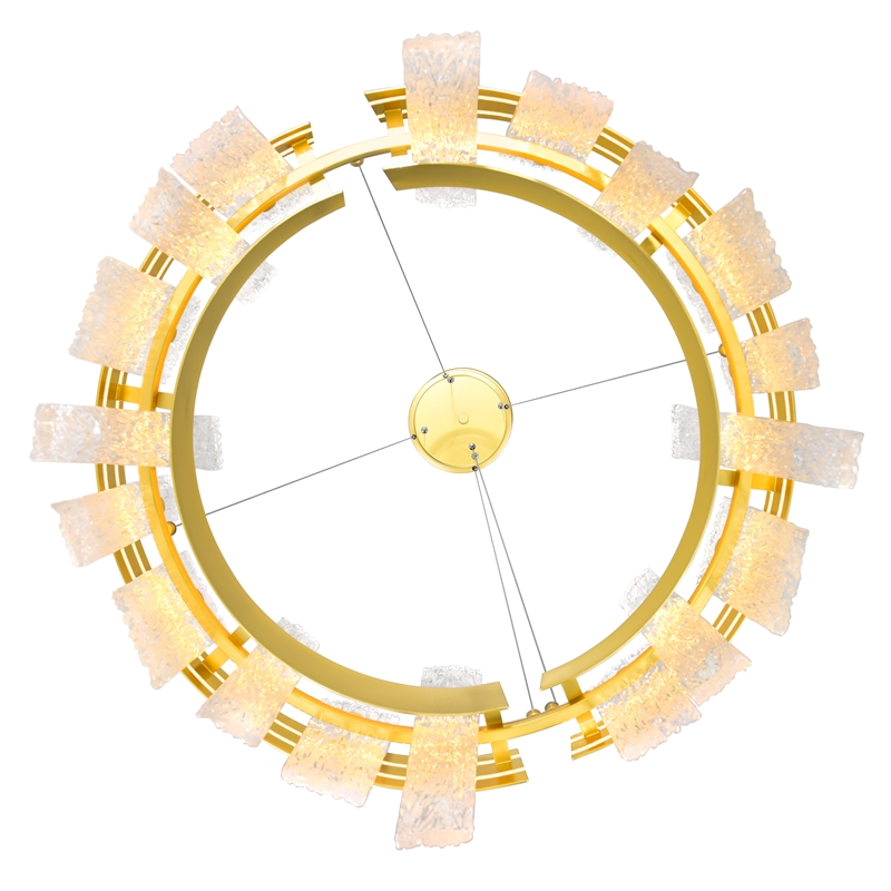 CWI Lighting Guadiana Glass LED Chandelier in Clear/Satin Gold