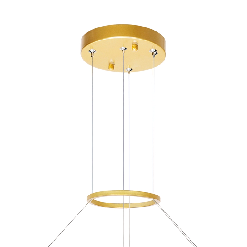 CWI Lighting Guadiana Glass LED Chandelier in Satin Gold
