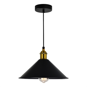 CWI Lighting Brave 1 Light Metal Indoor Mini Pendant in Black
