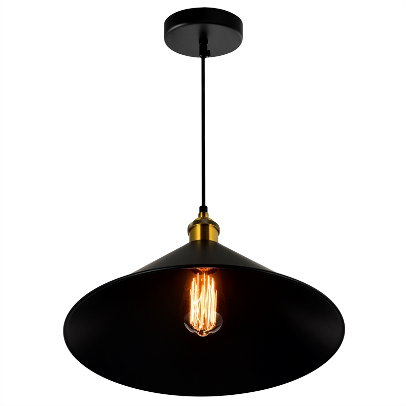 CWI Lighting Brave 1 Light Metal Indoor Mini Pendant in Black