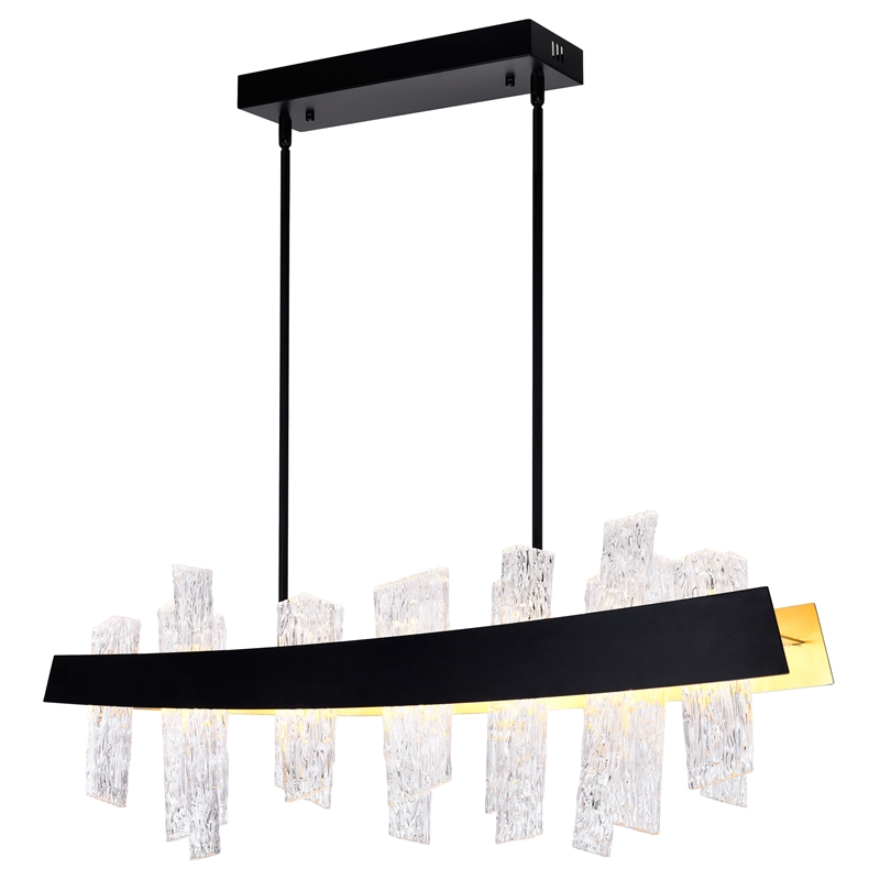 CWI Lighting Guadiana LED Integrated Metal Chandelier in Black