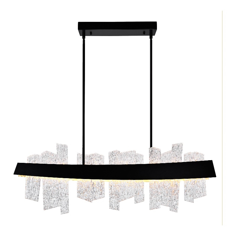 CWI Lighting Guadiana LED Integrated Metal Chandelier in Black