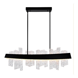 CWI Lighting Guadiana LED Integrated Metal Chandelier in Black
