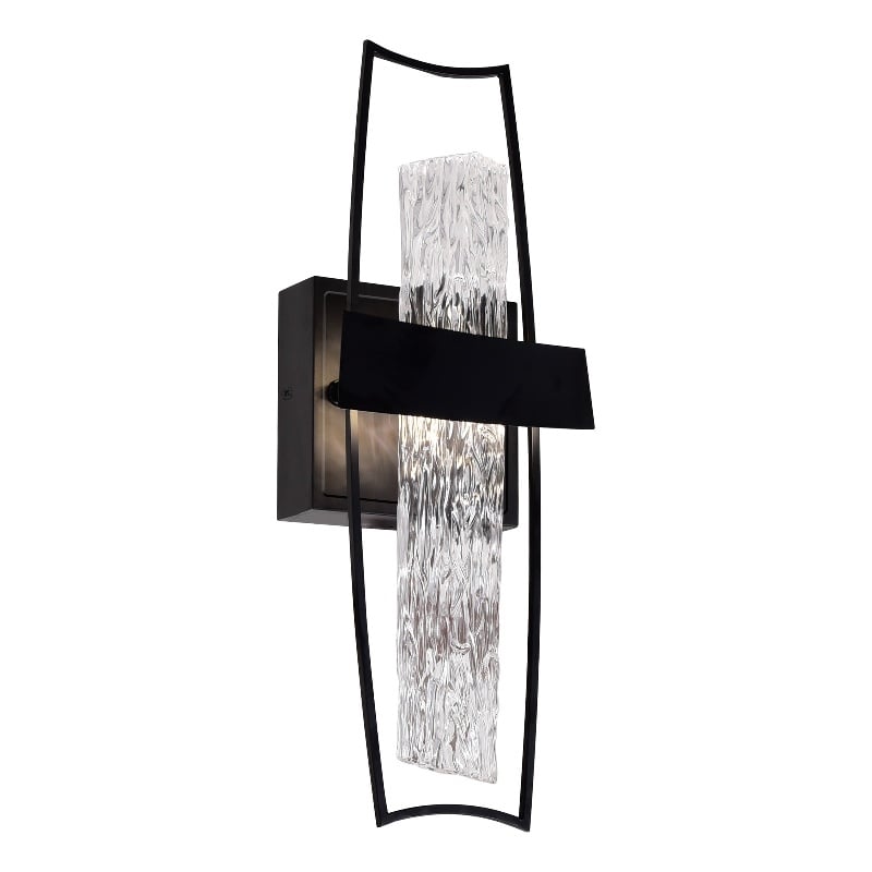 CWI Lighting Guadiana LED Integrated Glass Wall Sconce in Black