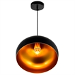 CWI Lighting Dynamic Single Light Down Metal Pendant in Black