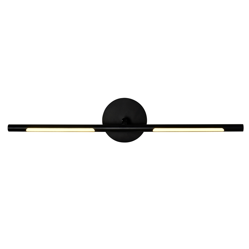 CWI Lighting Oskil 1 Light LED Integrated Metal Wall Light in Black