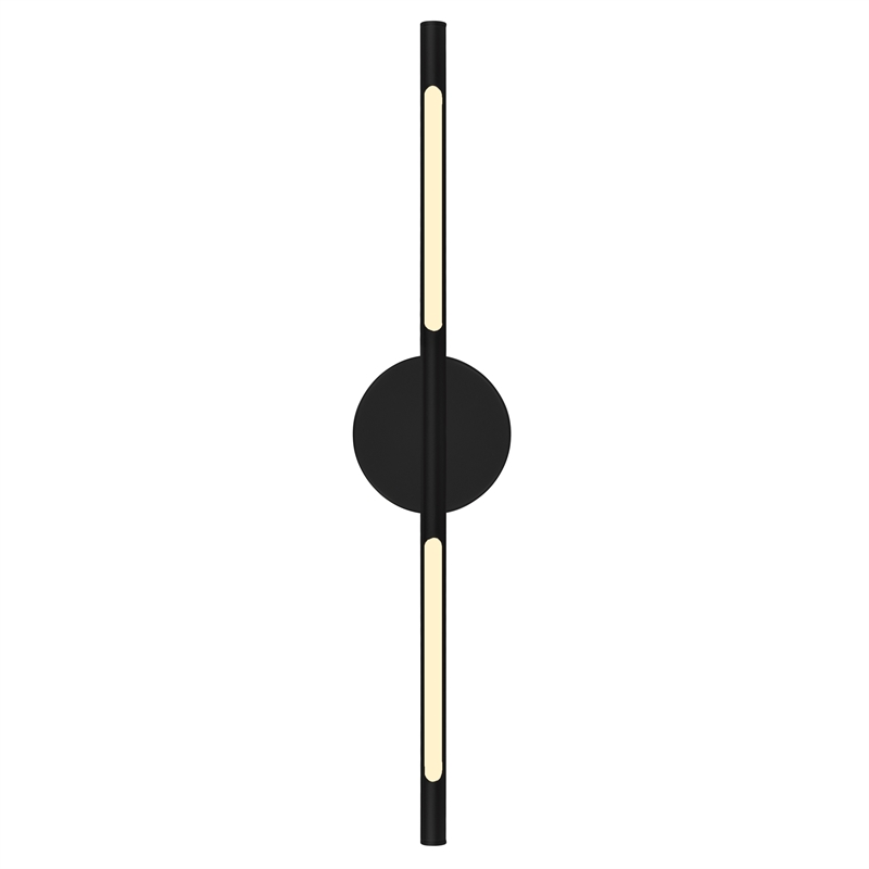 CWI Lighting Oskil 1 Light LED Integrated Metal Wall Light in Black