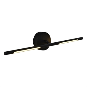 CWI Lighting Oskil 1 Light LED Integrated Metal Wall Light in Black