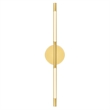 CWI Lighting Oskil 1 Light LED Integrated Metal Wall Light in Satin Gold