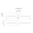 CWI Lighting Oskil 1 Light LED Integrated Metal Wall Light in Satin Gold