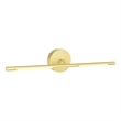 CWI Lighting Oskil 1 Light LED Integrated Metal Wall Light in Satin Gold