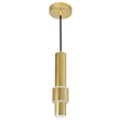 CWI Lighting Lena 1 Light Metal LED Integrated Mini Pendant in Satin Gold