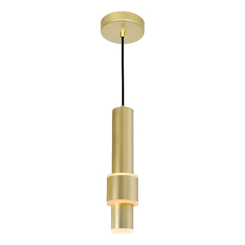 CWI Lighting Lena 1 Light Metal LED Integrated Mini Pendant in Satin Gold