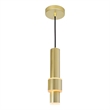 CWI Lighting Lena 1 Light Metal LED Integrated Mini Pendant in Satin Gold