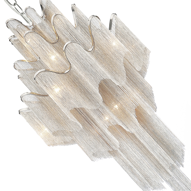 CWI Lighting Daisy 17 Light Transitional Metal Down Chandelier in Chrome