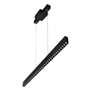 CWI Lighting Pienza LED Integrated Metal Chandelier in Black