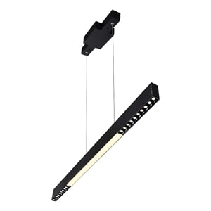 CWI Lighting Pienza LED Integrated Metal Chandelier in Black