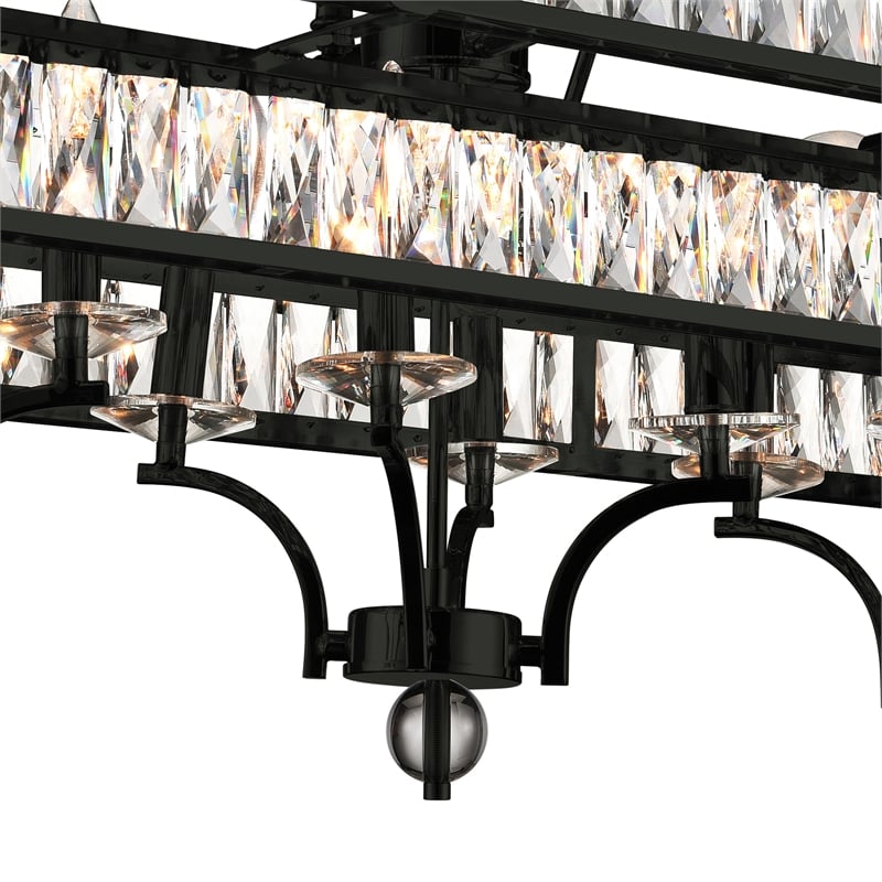 CWI Lighting Shalia 20 Light Metal Indoor Island Chandelier in Black