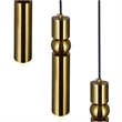 CWI Lighting Chime 3 LED Lights Metal Island Chandelier in Brass