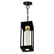 CWI Lighting Rochester LED Integrated Black Metal Outdoor Ceiling Light