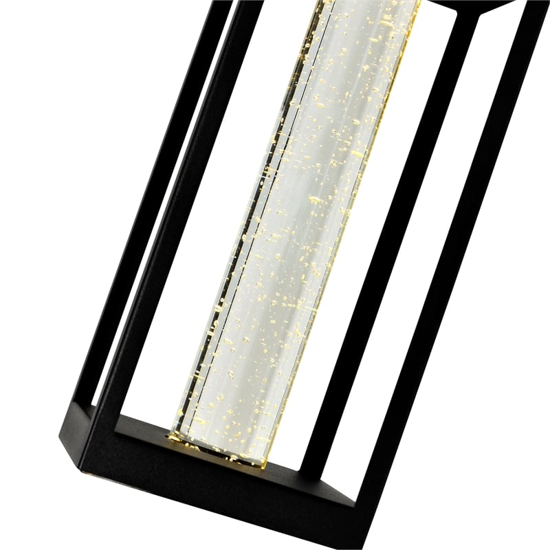 CWI Lighting Rochester LED Integrated Black Metal Outdoor Ceiling Light