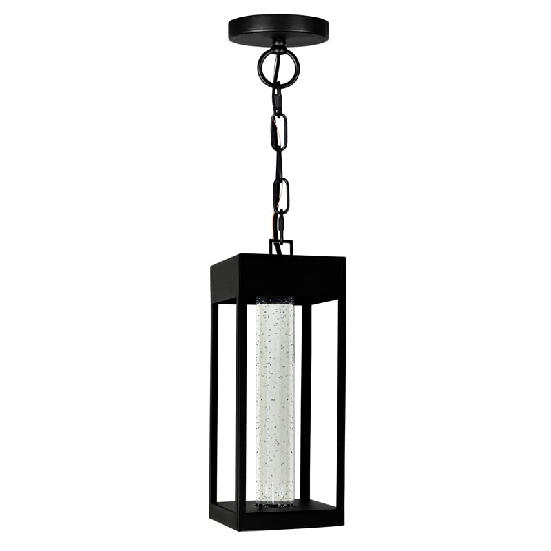 CWI Lighting Rochester LED Integrated Black Metal Outdoor Ceiling Light