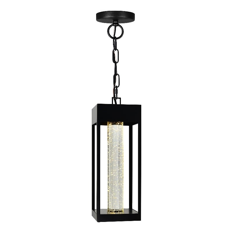 CWI Lighting Rochester LED Integrated Black Metal Outdoor Ceiling Light