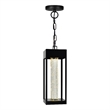 CWI Lighting Rochester LED Integrated Black Metal Outdoor Ceiling Light