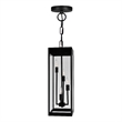 CWI Lighting Windsor 4 Light Black Metal Outdoor Ceiling Light