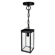 CWI Lighting Windsor 1 Light Black Metal Outdoor Ceiling Light