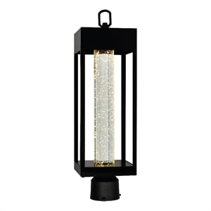 CWI Lighting Rochester LED Integrated Black Metal Outdoor Lantern Head