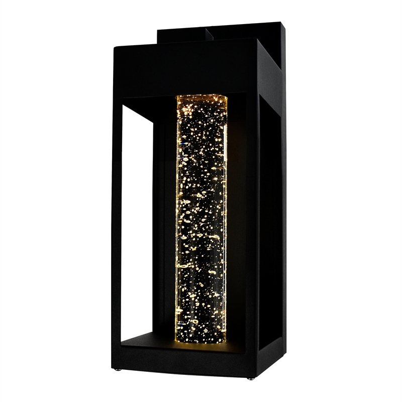 CWI Lighting Rochester LED Integrated Black Metal Outdoor Wall Light