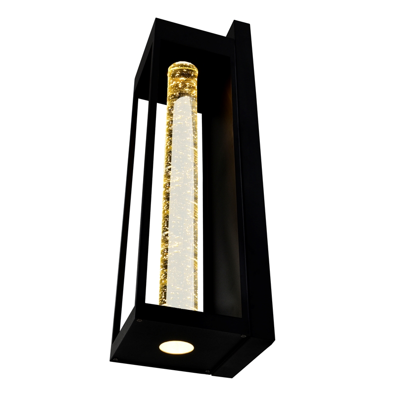 CWI Lighting Rochester LED Integrated Black Metal Outdoor Wall Light