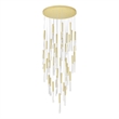 CWI Lighting Dragonswatch LED Integrated Metal Chandelier with Satin Gold Finish