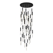 CWI Lighting Dragonswatch LED Integrated Metal Chandelier with Black Finish