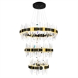CWI Lighting Aya LED Integrated Pearl Black Metal Chandelier