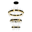 CWI Lighting Aya LED Integrated Pearl Black Metal Chandelier