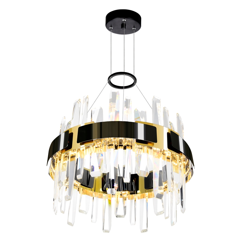 CWI Lighting Aya LED Integrated Pearl Black Metal Chandelier