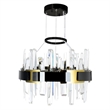 CWI Lighting Aya LED Integrated Pearl Black Metal Chandelier
