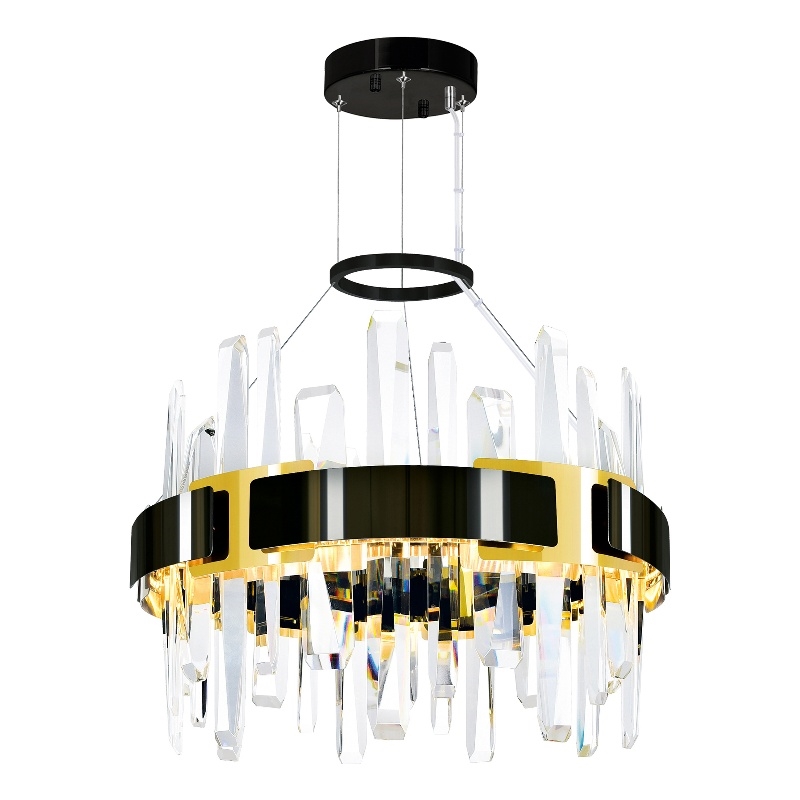 CWI Lighting Aya LED Integrated Pearl Black Metal Chandelier