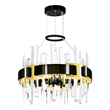 CWI Lighting Aya LED Integrated Pearl Black Metal Chandelier