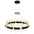CWI Lighting Aya LED Integrated Pearl Black Metal Chandelier
