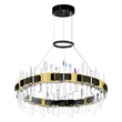CWI Lighting Aya LED Integrated Pearl Black Metal Chandelier