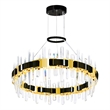 CWI Lighting Aya LED Integrated Pearl Black Metal Chandelier