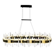 CWI Lighting Aya LED Integrated Pearl Black Metal Chandelier