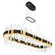 CWI Lighting Aya LED Integrated Pearl Black Metal Chandelier