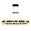 CWI Lighting Aya LED Integrated Pearl Black Metal Chandelier