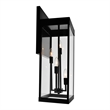 CWI Lighting Windsor 4 Light Modern Black Metal Outdoor Wall Light